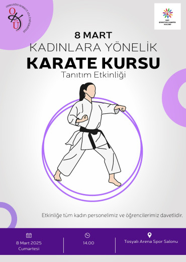 8 Mart Kadınlara Yönelik Karate Kursu Tanıtım Etkinliği